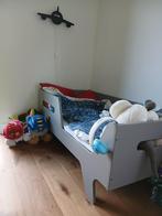 Woood Peuterbed + Matras, Beddengoed (Studio Ditte), Ophalen, Gebruikt, 70 tot 85 cm, 140 tot 160 cm