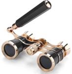 Prachtige metalen verrekijker met handgreep goudkleurig, Ophalen of Verzenden, Nieuw, 8 tot 12x, Dakkant (recht)