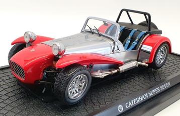 Caterham Super Seven rood/zilver (1:18, Kyosho) beschikbaar voor biedingen
