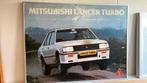 Mitsubishi Lancer Turbo dealer poster in lijst, Ophalen of Verzenden, Gebruikt, Auto's