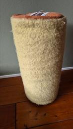 Mooie puur wollen met suede yoga kussen, Huis en Inrichting, Woonaccessoires | Kussens, Ophalen of Verzenden, Gebruikt, Bruin