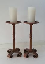 kandelaars, paar, 1940/1946, roodkoper smeedwerk, Verzenden, Koper