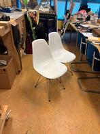 Kuipstoelen | Wit & Chroom | Eetkamer stoelen, Huis en Inrichting, Ophalen, Zo goed als nieuw, Wit, Twee