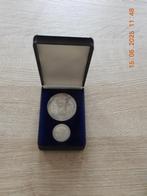 Zilveren Rijksdaalder en een 1/2e Gulden, Ophalen, Setje, Zilver, Koningin Wilhelmina