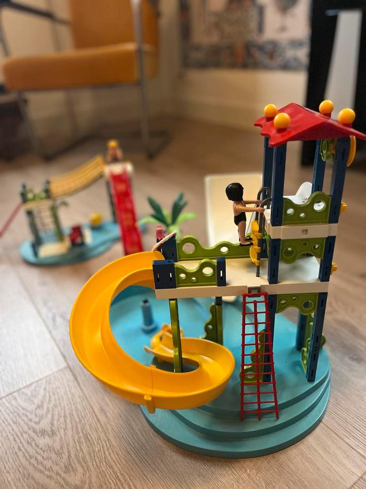 Playmobil Waterpark Set / zwembad (6669 en 66670) met doos, Kinderen en Baby's, Speelgoed | Playmobil, Gebruikt, Complete set