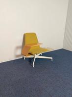 2 x Fauteuil Haworth Harbor Work Lounge, mosterdgroen/wit, Ophalen, Gebruikt, 75 tot 100 cm, Stof