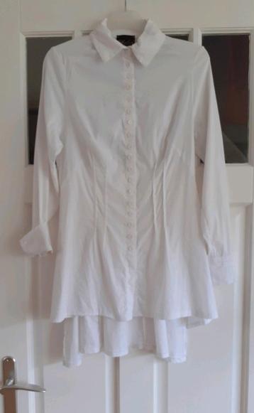Ophilia lange witte blouse maat 2 beschikbaar voor biedingen