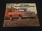 Brochure Dodge Four-Wheel-Drive Pickups 1977 USA, Ophalen of Verzenden, Zo goed als nieuw, Overige merken