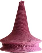 Gehaakte Hanglamp Roze 50x60cm, Rond, Nieuw, Ophalen of Verzenden, Overige kleuren