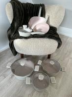 Royal Swiss pannenset 10 delig - nieuw cadeautip! Beige roze, Huis en Inrichting, Keuken | Potten en Pannen, Verzenden, Pannenset