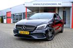 Mercedes-Benz A-klasse 160 AMG Sport Edition Aut. Pano|Half, Gebruikt, 4 cilinders, Leder en Stof, Zwart