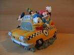 Disney kunststof spaarpot Taxi met Donald, Goofy, Pluto, Mi, Ophalen of Verzenden, Goofy of Pluto, Gebruikt, Beeldje of Figuurtje