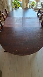 Antieke ovale eettafel 1.60 x 1.10 verstelbaar, Antiek en Kunst, Ophalen