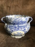 Antieke Bloempot Delfts Blauw Flamand Stijl., Antiek en Kunst, Ophalen of Verzenden