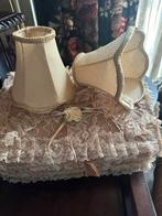 2 Antieke Brocante klem-lampenkapjes 6,5x13x12, Ophalen of Verzenden