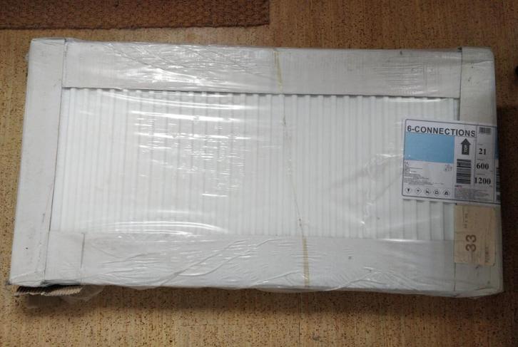Radiator type 21 600x1200 wit nieuw, Doe-het-zelf en Verbouw, Verwarming en Radiatoren, Nieuw, Radiator, 30 tot 80 cm, 150 cm of meer