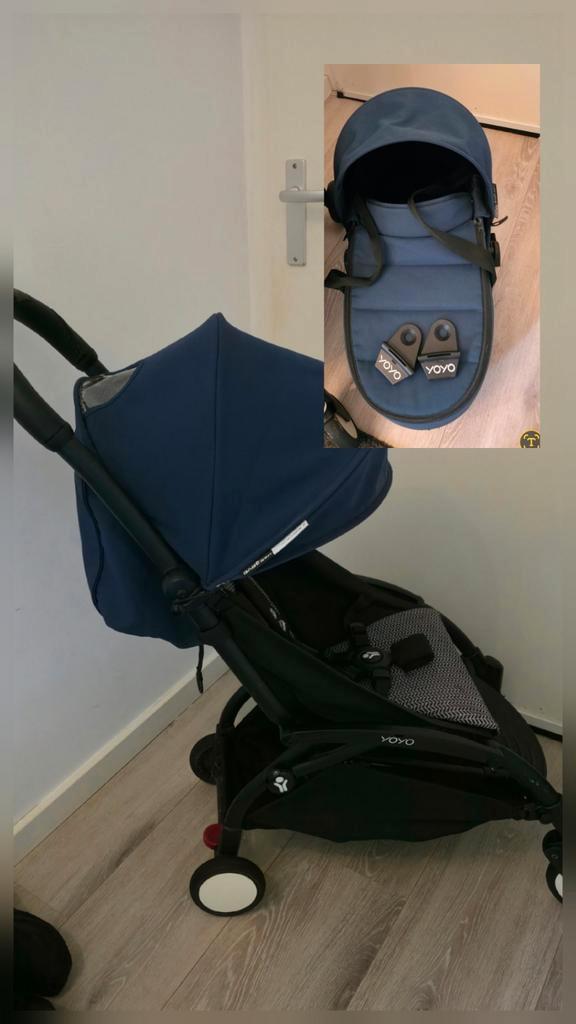 Babyzen yoyo-2 buggy met wieg, footmuff en regenhoes., Kinderen en Baby's, Buggy's, Zo goed als nieuw, Regenhoes, Voetenzak, Ophalen