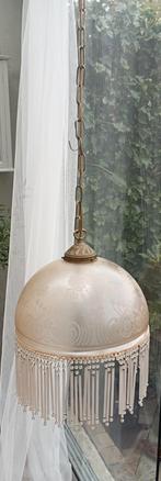 Jugendstil hanglamp met incomplete kralen rand., Antiek en Kunst, Antiek | Lampen, Ophalen