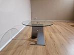 Rolf Benz 8010 - Bijzettafel - 1,5cm Glas - Nieuwstaat, Glas, 60 cm of meer, Design tafel, 55 tot 75 cm