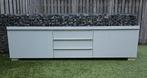 IKEA Besta Burs Hoogglans Wit TV Meubel, Ophalen, 150 tot 200 cm, Zo goed als nieuw, Modern