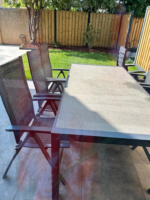 Royal Patio tuinset te koop!, Tuin en Terras, Tuintafels, Gebruikt, Rechthoekig, Aluminium, Ophalen of Verzenden