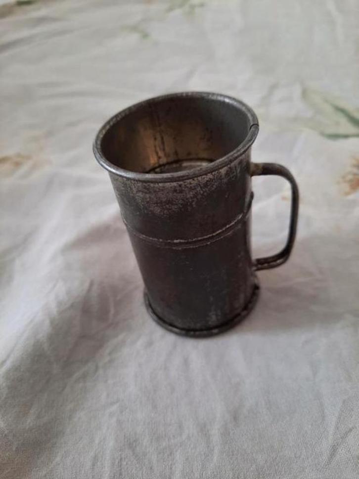 Antiek klein blikken koffie maatbeker, Antiek en Kunst, Antiek | Keukenbenodigdheden, Ophalen of Verzenden