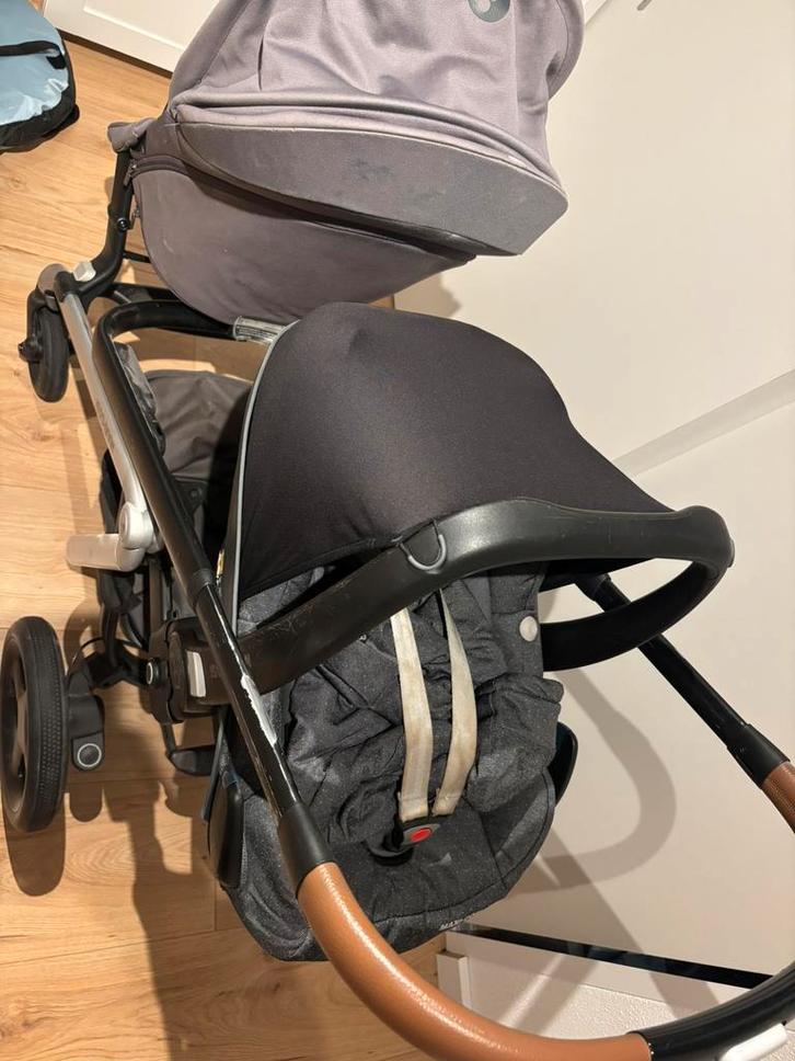 Duo kinderwagen, Kinderen en Baby's, Kinderwagens en Combinaties, Gebruikt, Combiwagen, Maxi-Cosi, Duowagen, Met autostoeltje