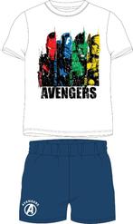 Avengers shortama/pyjama wit/blauw maat 134/140, Ophalen of Verzenden