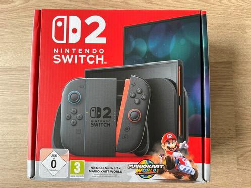 Nintendo Switch 2 + Mario Kart World SEALED, Spelcomputers en Games, Spelcomputers | Nintendo Switch, Nieuw, Switch Original, Met 2 controllers