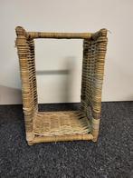 Rieten Haardhout Mand / Kachelhout Houder, Huis en Inrichting, Woonaccessoires | Schalen en Manden, Mand, Vierkant, Nieuw, Ophalen of Verzenden