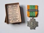 Medaille kvk gesp Atjeh 1906 1910 onderscheiding in doosje, Verzamelen, Ophalen of Verzenden, Landmacht, Nederland, Lintje, Medaille of Wings
