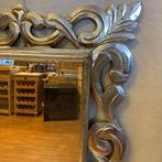 Barok Spiegel – houten lijst zilver - 140 x 70 cm- TTM Wonen, 100 tot 150 cm, Nieuw, Info@ttmwonen.nl, Rechthoekig