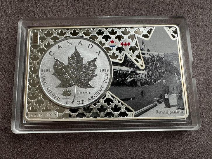 Canada - 5 Dollars 2017 zilver - Immigration, Postzegels en Munten, Munten | Amerika, Noord-Amerika, Zilver, Ophalen of Verzenden