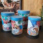 4 Poezen/honden blikken. Jaren 80. Vintage, Ophalen of Verzenden, Gebruikt, Overige, Overige merken