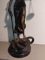 Vrouwe Justitia – massief bronzen beeld op marmeren voet, Ophalen of Verzenden