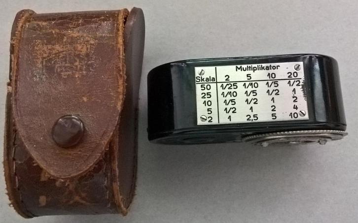 Zeiss Ikon Helicon selenium zwarte belichtingsmeter in etui, Verzamelen, Fotografica en Filmapparatuur, Overige typen, Voor 1940