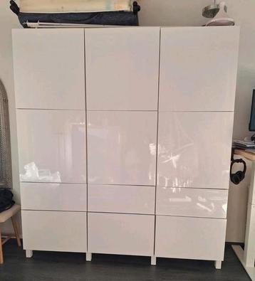 Ikea besta wit gloss kast laden cabinet storage white gloss
