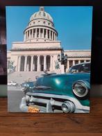schilderij Cubaanse auto blauw, Antiek en Kunst, Kunst | Schilderijen | Modern, Ophalen of Verzenden