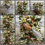 Oude kerstbal vogels, zwanen,ooievaars op clip Puurnostalgie, Diversen, Kerst, Ophalen of Verzenden