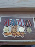 Set Sovjet Jubileummedaille – 30, 50, 60 & 70 sovjetleger, Ophalen of Verzenden, Nederland, Embleem of Badge