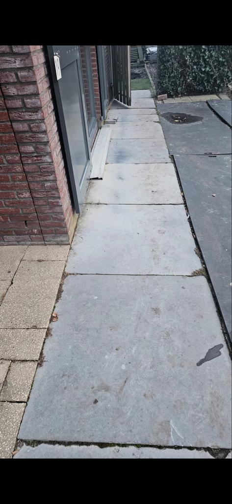 Natuursteen tegels 100x100 cm, Tuin en Terras, Tegels en Klinkers, Gebruikt, Terrastegels, Natuursteen, Ophalen