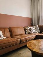 Hoekbank Pinto cognac, Huis en Inrichting, Banken | Bankstellen, Ophalen, Overige materialen, 250 tot 300 cm, Gebruikt