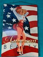 FIFTIES SIXTIES METALEN DECO BORD  PIN UP AMERICAN BEAUTY, Ophalen, Nieuw