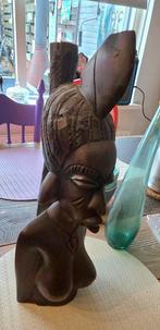 Afrikaanse Houten Beeld - Vrouw, Antiek en Kunst, Kunst | Beelden en Houtsnijwerken, Ophalen of Verzenden