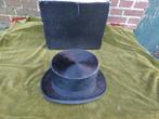 Antieke zwarte hoge hoed in hoedendoos., Antiek en Kunst, Superior, Dames, Verzenden