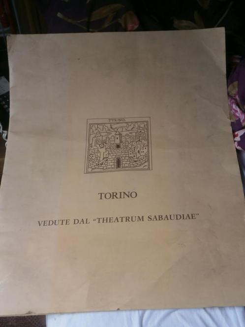 Gravures . in Map, Theatre Saubadoe Torino, (TURUIJN ), Antiek en Kunst, Kunst | Etsen en Gravures, Ophalen of Verzenden