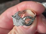 18krt witgouden pantherè ring vol briljant gezet cartier, Wit, Ophalen of Verzenden, Zo goed als nieuw, Dame