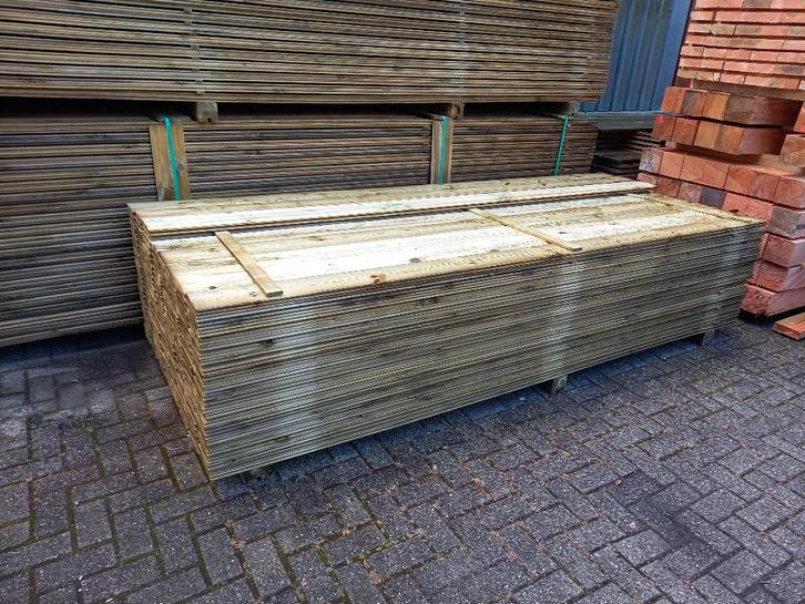 Geïmpregneerde rabatdelen, geïmpregneerd grenen rabat, tuin, Tuin en Terras, Palen, Balken en Planken, Nieuw, Planken, 250 cm of meer