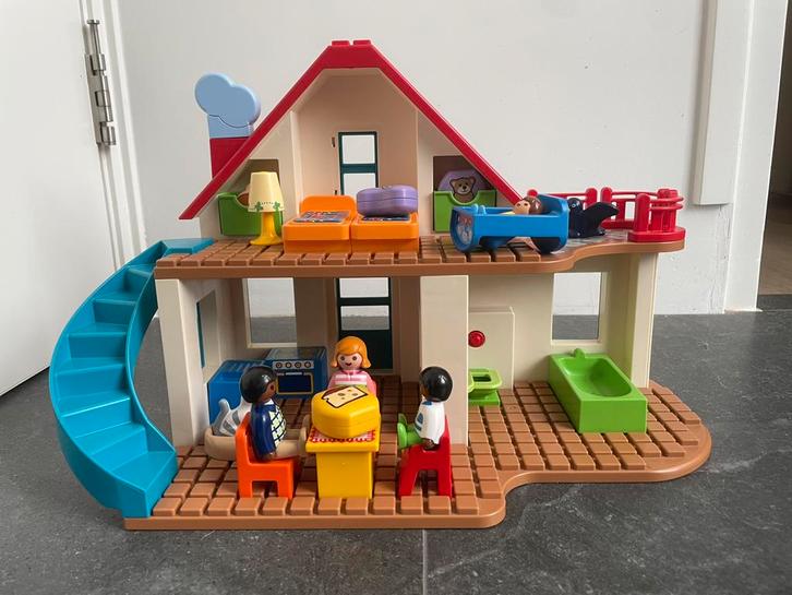 Playmobil 123 / Woonhuis + vakantiehuis, Kinderen en Baby's, Speelgoed | Playmobil, Zo goed als nieuw, Ophalen
