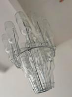 Melkflessen flessenlamp kroonluchter, Ophalen, Zo goed als nieuw